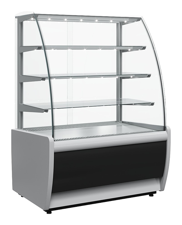 Витрина кондитерская Полюс K70 VM 1,3-1 0011-9005 (ВХСв-1,3д Сarboma ТЕХНО)