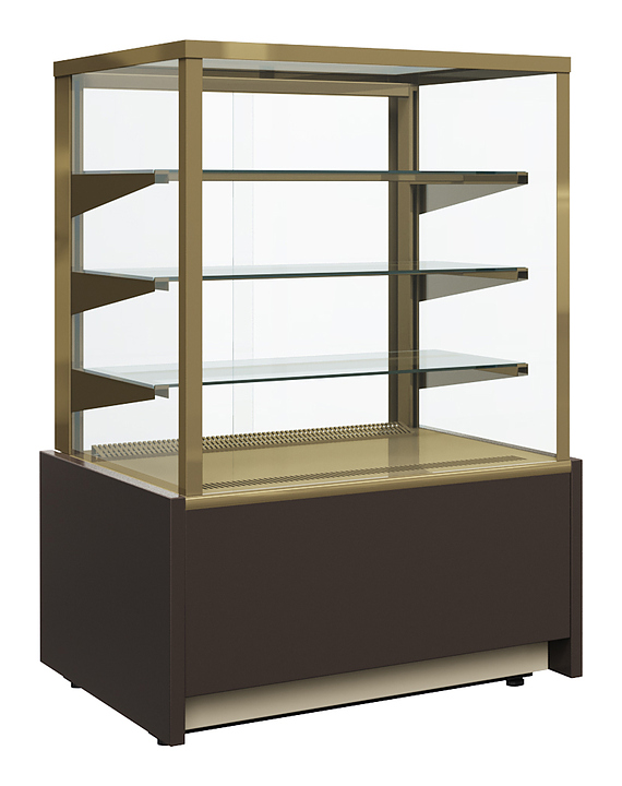 Витрина холодильная KC70 VH 0,9-1 LIGHT Chocolate 0102-0109 (ВХСв-0,9д Carboma Cube для шоколада)