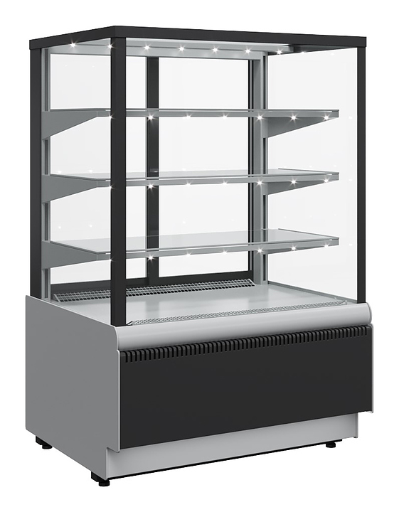 Витрина кондитерская Полюс KC70 VM 0,9-1 9006-9005 (ВХСв-0,9д Carboma Cube ТЕХНО)